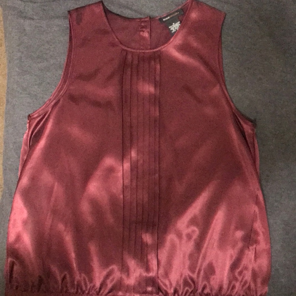 Beautiful blouse. Burgundy. NWOT. Spare buttons.